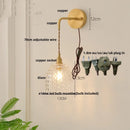 Axyaa Flower Glass LED Wall Sconce Pull Chain Switch Nordic Modern Light