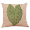 Axyaa Big Leaf Pattern Linen Pillowcase 45x45cm for Car Sofa Home Décor