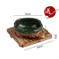 Axyaa Stone Pattern Ceramic Bowl Set - Unique Irregular Design for Soup, Dessert, Sushi
