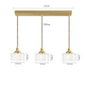 Axyaa Clear Glass LED Pendant Light, Copper Nordic Hanging Lamp for Home Decor