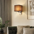 Axyaa LED Fabric Wall Light Switch Lampshade for Bedroom & Restaurant