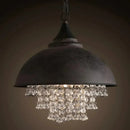 Axyaa Retro Industrial Crystal Pendant Light for Bar, Coffee, Restaurant, Loft, Bedroom.