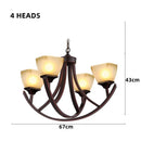 Axyaa Vintage Wrought Iron Chandelier - Rustic European Retro Industrial Lighting