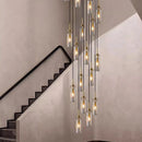 Axyaa Luxury All Copper Chandelier LED Glass Pendant Light