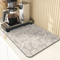 Axyaa Leaves Pattern Silicone Dish Mat for Absorbent Drying & Home Decor
