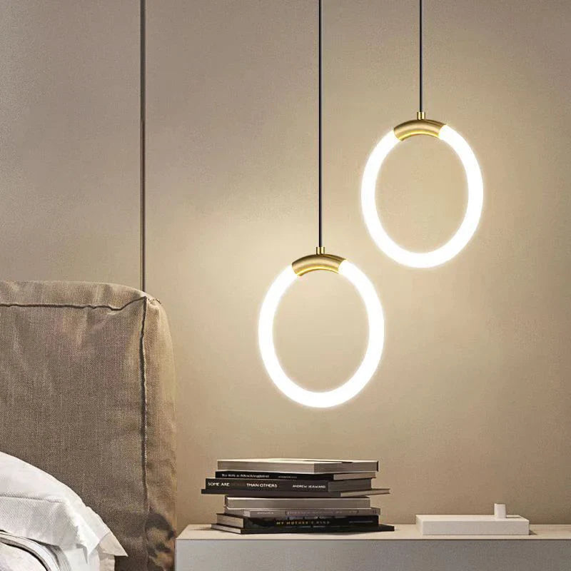 Axyaa Nordic U-Shaped Modern Pendant Chandelier for Bedroom and Sofa Decor