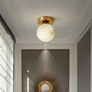 Axyaa Golden Brass LED Ceiling Light for Luxurious Spaces