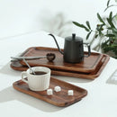 Axyaa Acacia Wood Tea Tray for Snacks, Coffee, and Cups