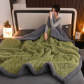 Axyaa Winter Plush Fleece Blanket - Cozy Sofa Quilt for Office and Home