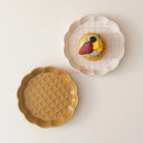 Axyaa Lace Bone Plate: Elegant Pre-Dinner Side Dish & Dessert Plate