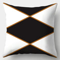 Axyaa Black White Modern Cushion Cover 45x45cm Polyester Decorative Pillow Case