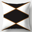 Axyaa Black White Modern Cushion Cover 45x45cm Polyester Decorative Pillow Case