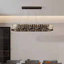 Axyaa Crystal Ceiling Chandeliers: Modern Hanging Light Fixture for Dining & Living Room