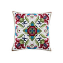 Axyaa Retro Embroidered Square Sofa Pillows for American Rustic Style Décor