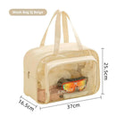 Axyaa Travel Toiletry Storage Bag: Portable Makeup Organizer for Dry/Wet Cosmetics.