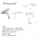 Axyaa LED Folding Rocker Wall Lamp for Study & Bedroom, Modern Minimalist Design
