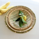 Bamboo Woven Basket Tray Set by Axyaa