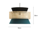 Axyaa Rattan Art Pendant Lights, Colorful Chandelier for Kitchen & Living Room