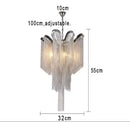 Axyaa Tassel Pendant Aluminum Chain Chandelier for Living Room Kitchen