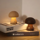 Axyaa Mushroom Night Light: Cute Wooden Bedside Lamp for Children's Room