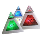 Axya LED Pyramid Alarm Clock with 7 Colors Night Light & Music Snooze Mode