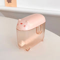 Axyaa Kawaii Cat Cable Organizer Frosted Desk Storage Box With Lids