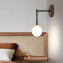 Axyaa Yellow Travertine LED Wall Lamp Nordic Stair Light Fixtures Iron Pull Chain