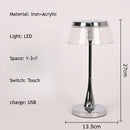 Axyaa Silver Charging Touch Desk Lamp with Modern LED Lights