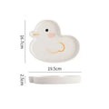 Axyaa Cartoon Animal Ceramic Breakfast Plate - Creative & Cute Dessert Dish
