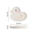 Axyaa Cartoon Animal Ceramic Breakfast Plate - Creative & Cute Dessert Dish