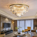 Axyaa Gold LED Crystal Ceiling Light for Modern Living Room & Bedroom