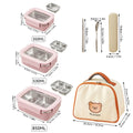 Axyaa Stainless Steel Divided Bento Lunch Box - Large Capacity & Portable