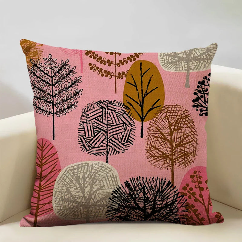 Nordic Style Cotton Tree Of Love Throw Pillow Cover 45x45CM Square Axyaa Brand