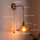 Axyaa Glass Copper LED Wall Lights for Home Decoration Restaurant Living Room