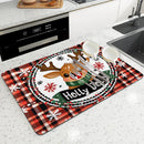 Axyaa Christmas Drain Pad: Absorbent Anti-slip Dry Mat for Dishes and Cups