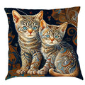 Axyaa Nordic Peacock Oil Painting Cushion Cover for Stylish Home Decor
