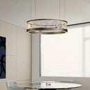 Axyaa Modern Luxury Black Gray Chandelier 60 80cm LED Pendant Light