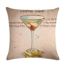 Martini Tequila Print Cushion Cover - Creative Home Decor by Axyaa
