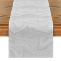 Pink Champagne Gold Textured Table Runner by Axyaa: Elegant Grey Marble Design for Stylish Tables