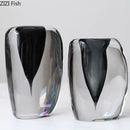 Axyaa Glass Vase Hydroponics Floral Desk Decoration with Artificial Flowers