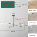 Axyaa Rotatable LED Chandelier in Gold/Black Finish for Home Decor