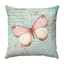 Axyaa Butterfly Print Cushion Cover 45x45cm - Farmhouse Stylish Home Decor Pillow Cover