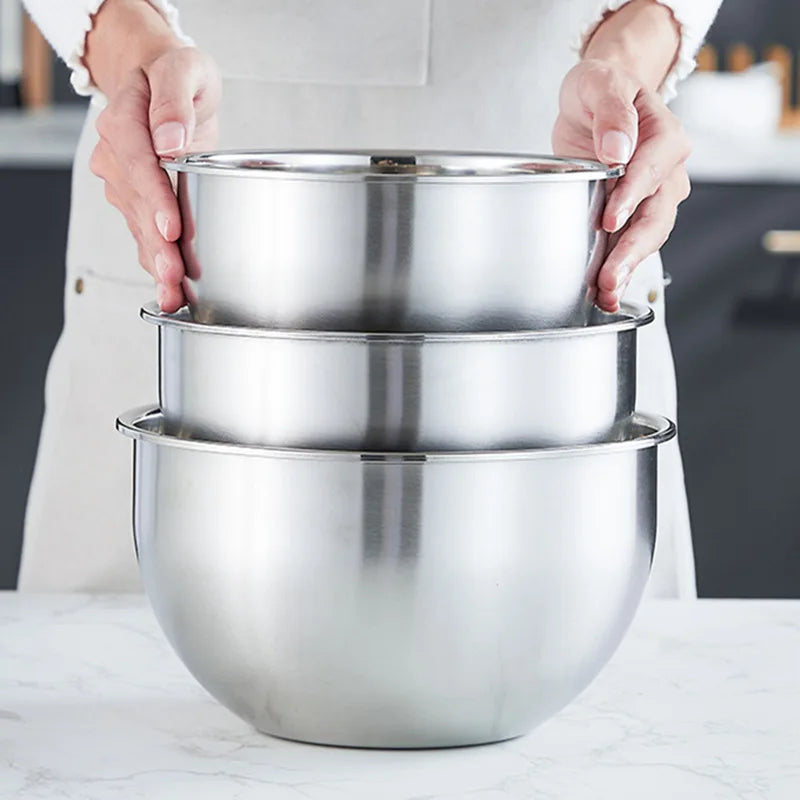 Axyaa Stainless Steel Mixing Bowl with Scale for Kitchen Cooking