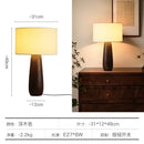 Axyaa Zen Art Solid Wood Table Lamp LED E27 for Study Tea Room Bedroom