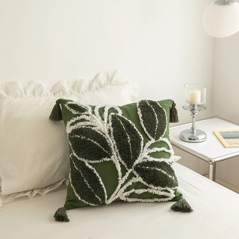 Axyaa Plush Nordic Cushion Cover for Home Sofa Decor 45*45 Pillowcase