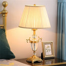 Axyaa Crystal Brass Table Lamp: Modern Home Office Decor Light