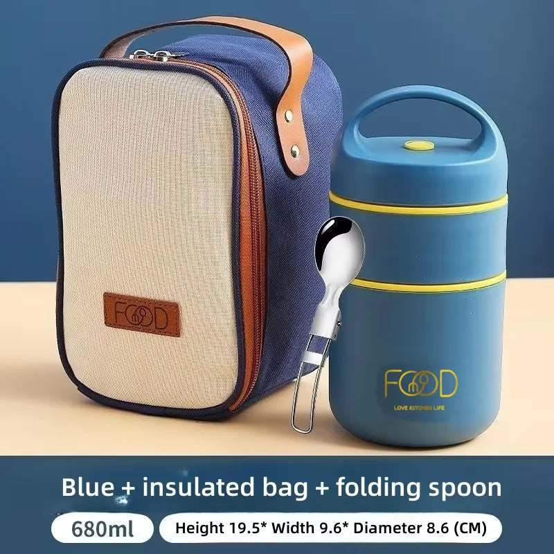 Axyaa Stainless Steel Insulated Porridge Lunch Box - 680ml