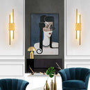 Axyaa Nordic LED Wall Lamp - Dual Power Metal Acrylic Sconce for Home Decor