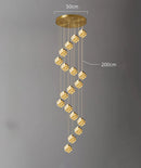 Axyaa Crystal Chandeliers for Hall, Staircase, Indoor Lighting, Living Room - Modern Ceiling Lamps