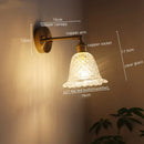 Axyaa Nordic LED Copper Glass Wall Lights for Balcony Bedroom Bathroom Mirror